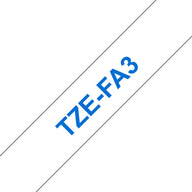 PTOUCH Ruban textile bleu/blanc TZe-FA3 pour PT-200,300,500 Long.:3m
