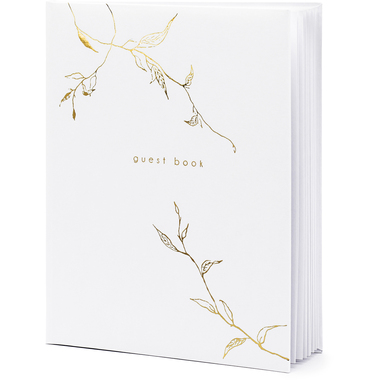 PARTYDECO Livre d'or 20x24.5cm KWAP56-008 blanc-or 44 pages