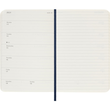 MOLESKINE Wochen-Notizkalender 25/26 DSB2018WN2Y26 18M liniert SC saphir 9x14cm