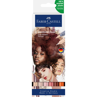 FABER-CASTELL Goldfaber Dual Marker 164523 Portrait, 6 couleurs