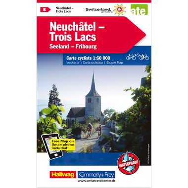 HALLWAG Velokarte 325902408 Neuenburg Drei Seen 1:60'000