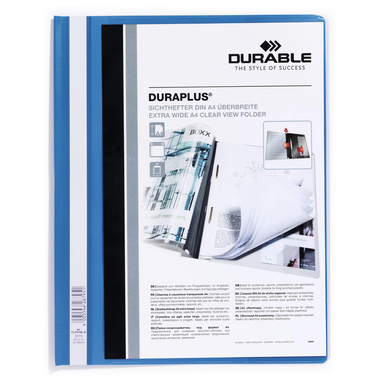 DURABLE Dossier de présentat. DURAPLUS 257906 pour 100 feuilles A4 bleu
