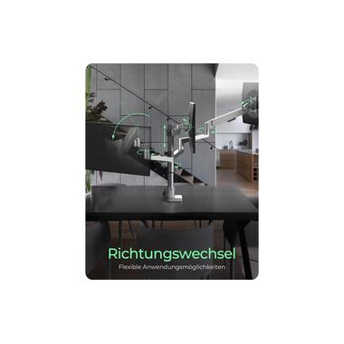 ICY BOX Tischhalterung bis 7 kg – Silber