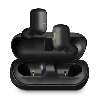 Wireless stereo earphones with base and microphone