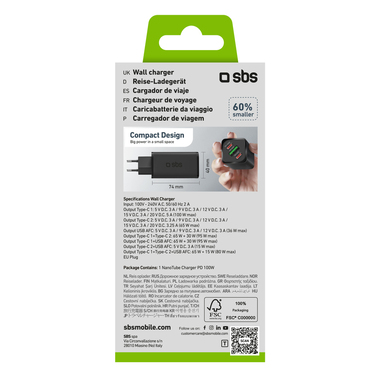 Portable GaN charger for iPhones and Samsung phones | SBS