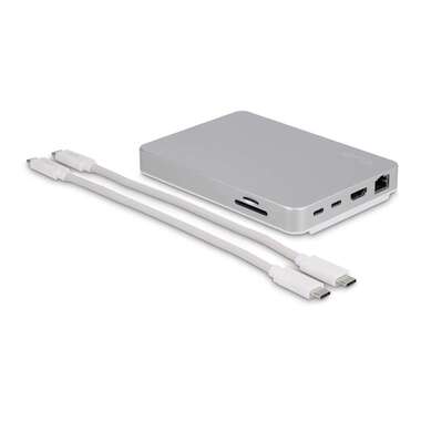 LMP Dockingstation USB-C DuoDock Silber
