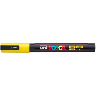 POSCA Marker 0.9-1.3mm PC-3M YELLOW gelb, Rundspitze
