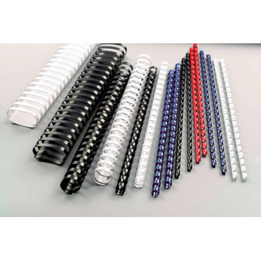 GBC Plastikbindrücken 14mm A4 4028218 rot, 21 Ringe 100 Stück
