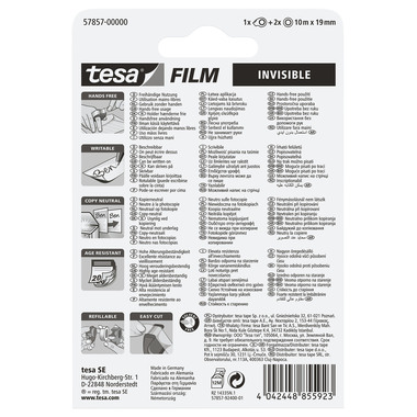 TESA Klebeband Mini 19mmx10m 578570000 2 Rollen