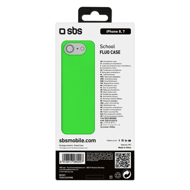 Cover fluo morbida e leggera per iPhone SE 2020, iPhone 8