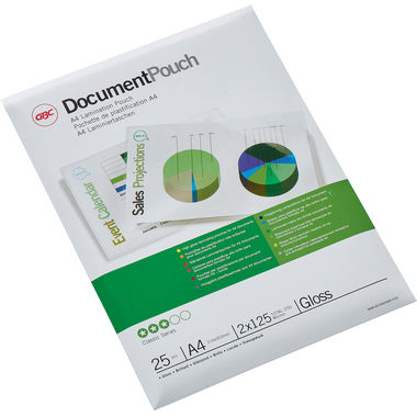 GBC Pochettes à plastifier A4 3740482 brillant, 125my 25 pcs.