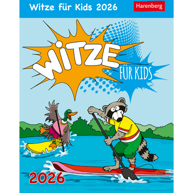 HARENBERG Abreisskalender 2026 3309851+26 Witze für Kids DE 12.5x16cm