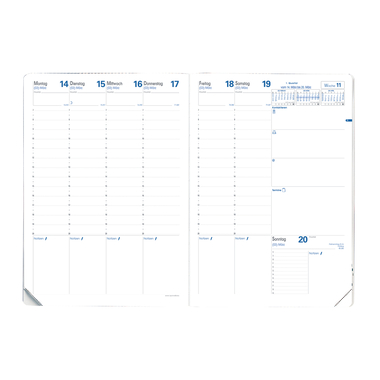 QUO-VADIS Ersatzinhalt Prenote 2027 024003Q 1W/2S Impala/Club DE 21x29.7cm
