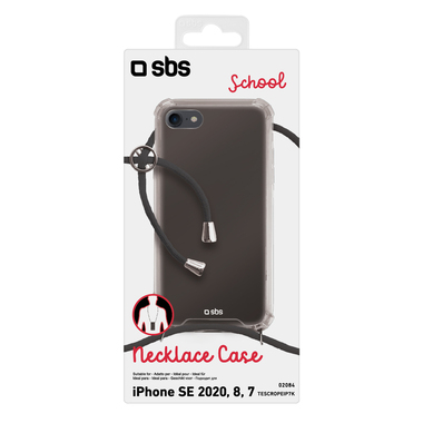 Cover trasparente con laccio da collo per iPhone SE 2020/8/7