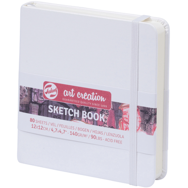 TALENS Skizzenbuch 12x12cm 9314104M weiss 80 Seiten
