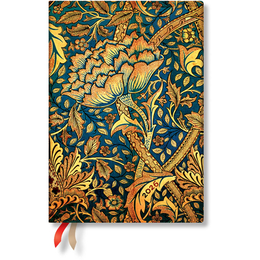 PAPERBLANKS Agenda Morris Windrush 2026 FD0684-9 1S/2P HOR Midi SC AL 13x18cm