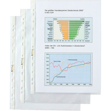 HETZEL Sichtmappen Economic A4 22458490 transparent genarbt 100 Stück