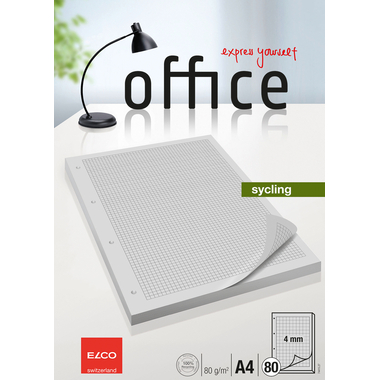 ELCO Ringbuchblock Office A4 74415.27 kariert 80 Blatt