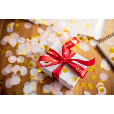 PTOUCH Nastro rosso/oro TZE-RW54 Sistemi Tze 24mm