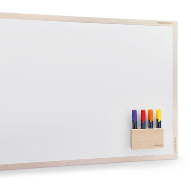 MAGNETOPLAN Magnetischer Stifthalter 1228749 Wood Series,Birke für 4 Marker