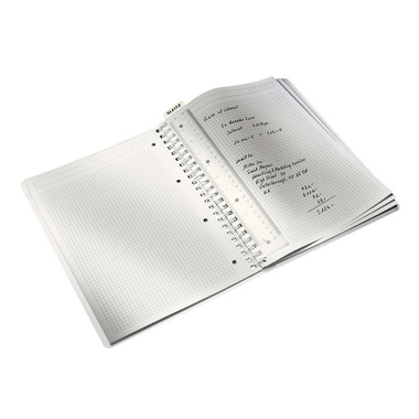 LEITZ Libro spirale WOW PP A 46380036 blu, 5mm quadrettato 80 fogli