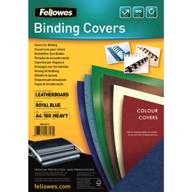FELLOWES Leather Cover A4 5371305 blu 100 pezzi