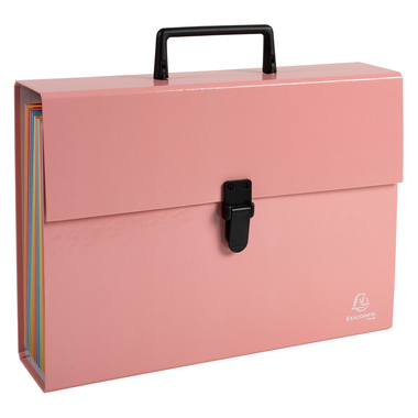 EXACOMPTA Cartella con scomp. Aquarel A4 56767E coral 18 pezzi