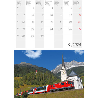 CALENDARIA Bildkalender 2026 9783036205380 Bernina / Glacier ML 14.8x22cm
