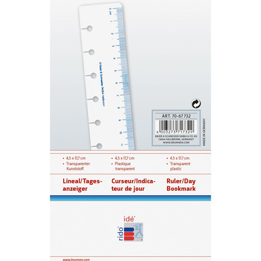 RIDOIDE Timing 3 Tagesanzeiger 7067732.26 transparent 4x13.5cm