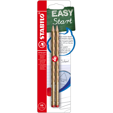 STABILO Bleistift EASYgraph S HB B-56622-10 gold, R 2 Stück