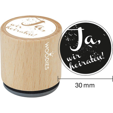 COLOP Woodies Display Hochzeit 151332 25 Stempel, 5 Kissen