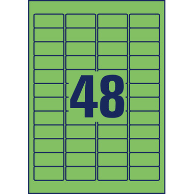 AVERY ZWECKFORM Etichette 45,7x21,2mm L6040-20 verde 960/20fl.