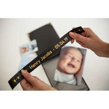 PTOUCH Band schwarz/gold TZE-R354 Tze Geräte 24mm