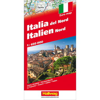HALLWAG Strassenkarte 382830901 Italien Nord 1:650'000