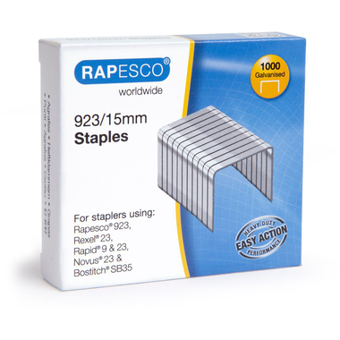 RAPESCO Heftklammern 923/15mm 1239 1000 Stück verzinkt