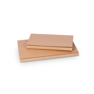 Pochette croisée en carton avec fermeture autocollante brune A5 230x150x60mm