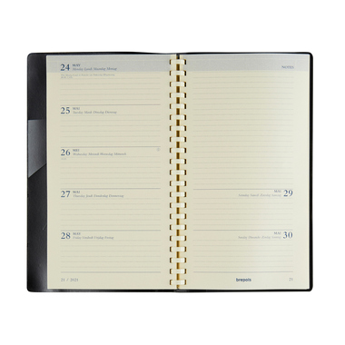 BREPOLS Agenda Notaplan 2026 0.716.9900 1S/1P Sost. chamois 8.9x16cm