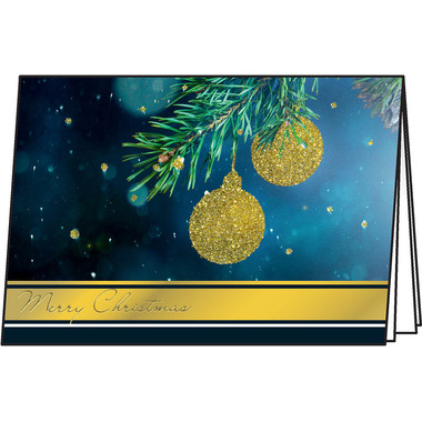 SIGEL Weihnachtskarte &Couvert A6/C6 DS065 220+100g, Glitter 10+10 Stück