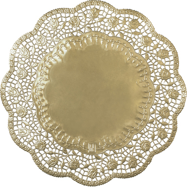 DEMMLER Merletto torta rotondo 3621390425 36cm, 4 pezzi oro