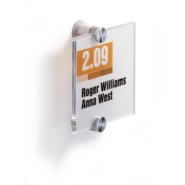 DURABLE Plaque de porte Crystal Sign 482219 transparente, acryl. 148x148mm