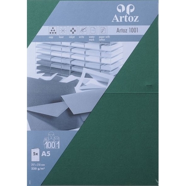 ARTOZ Cartes 1001 A5 107392263 220g, racing green 5 feuilles
