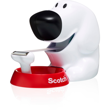 SCOTCH Dispenser Hund weiss C31 inkl.1 Rol.Magic 810 19mmx7.5m