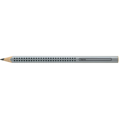FABER-CASTELL Bleistift Jumbo GRIP B 111900 3-eckig, silber