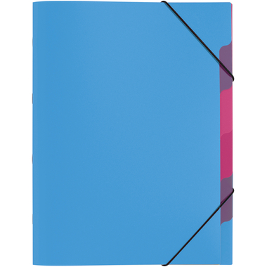 PAGNA Dossier de coll. A4 41803-13 bleu clair 5 compart.
