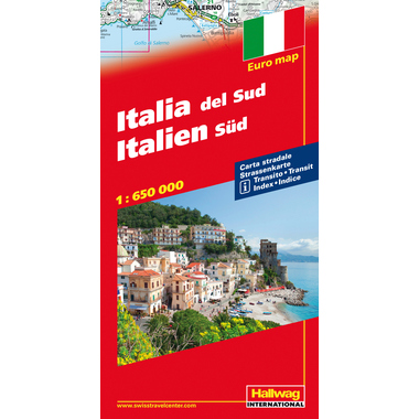 HALLWAG Strassenkarte 382831051 Italien Süd 1:650'000