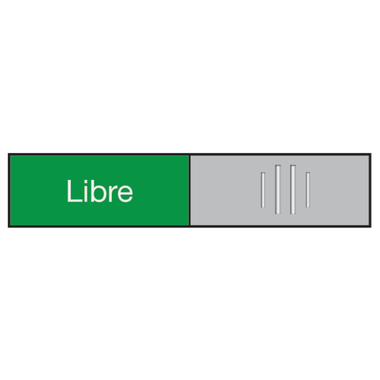 BEREC Plaque de porte 27,4x102mm 314.082 Alu, Libre-Occupé