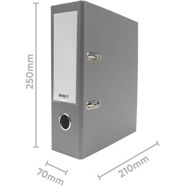 BIELLA Bundesordner 7cm 10050700U grau A5