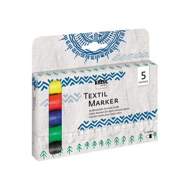 KREUL Textil Marker medium 90710 set avec 5pcs