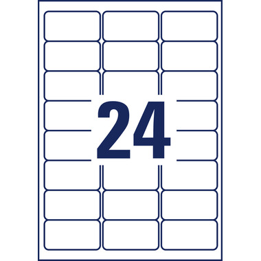 AVERY ZWECKFORM Etiquettes 63,5×33,9mm L6146-20 permanent 480 pcs.