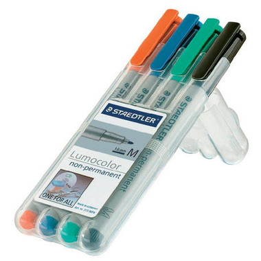 STAEDTLER Lumocolor non-perm. M 315 WP4 4 Farben ass.